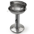 Parrilla de barbacoa de carbón con pedestal de acero inoxidable de Landmann con colector de ceniza